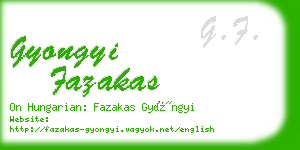 gyongyi fazakas business card